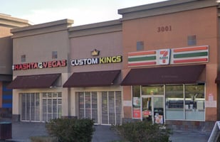 Silver City Shopping Plaza storefronts at 3001 South Las Vegas Boulevard