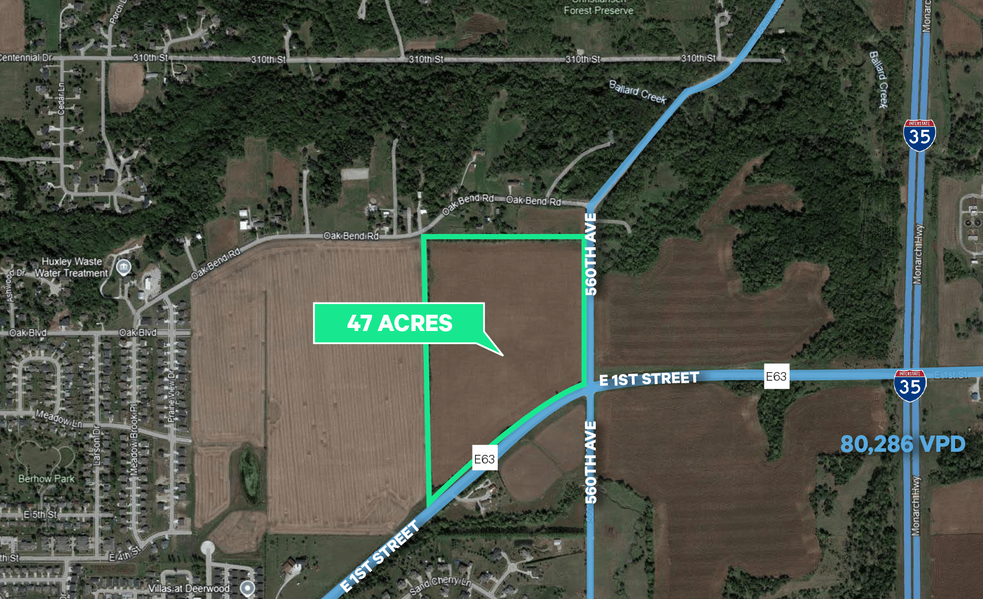 E 1St St, Huxley, IA 50124