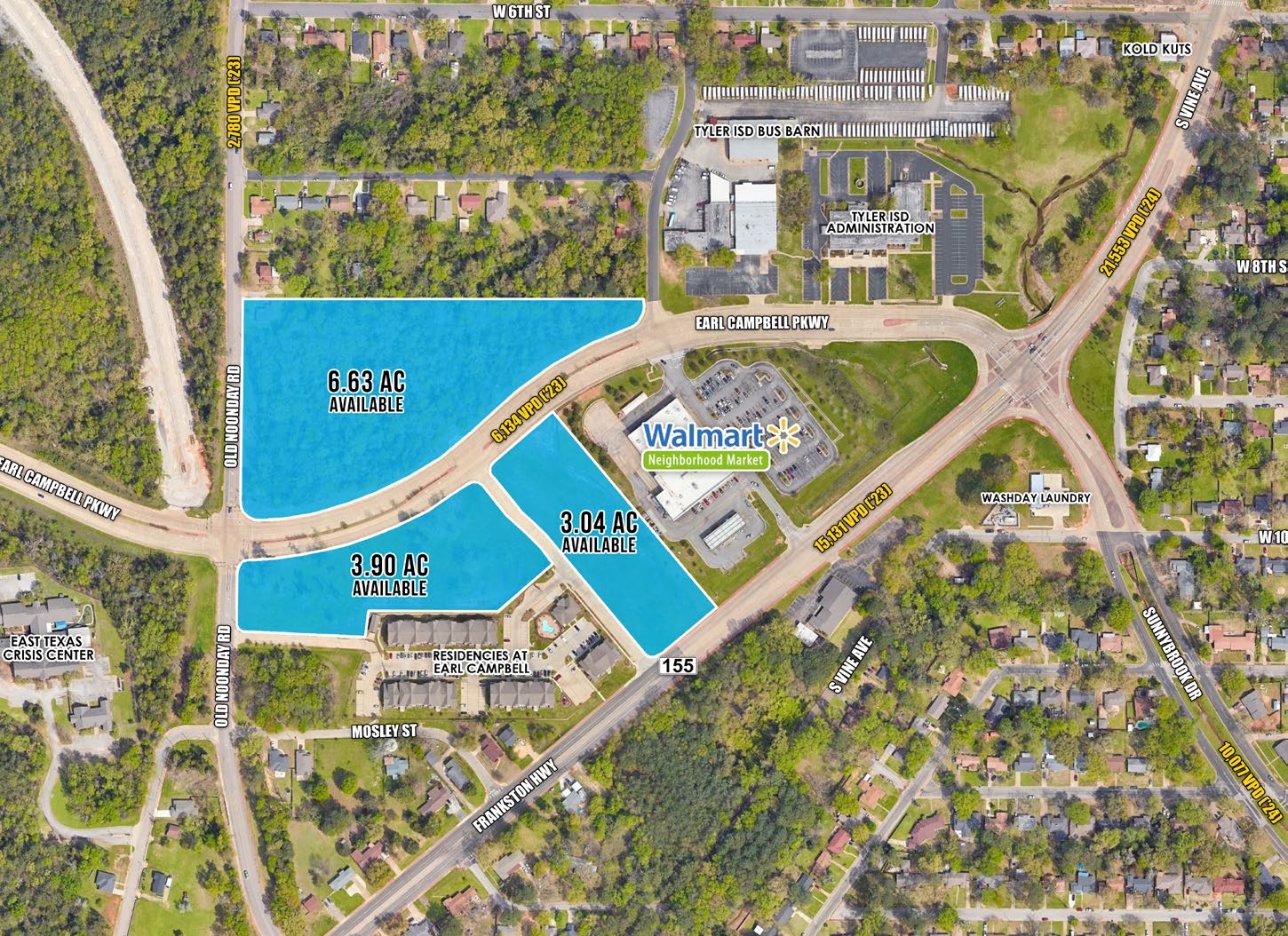 Neq & Seq Of Earl Campbell Pkwy & Old Noonday Rd, Tyler, TX 75701