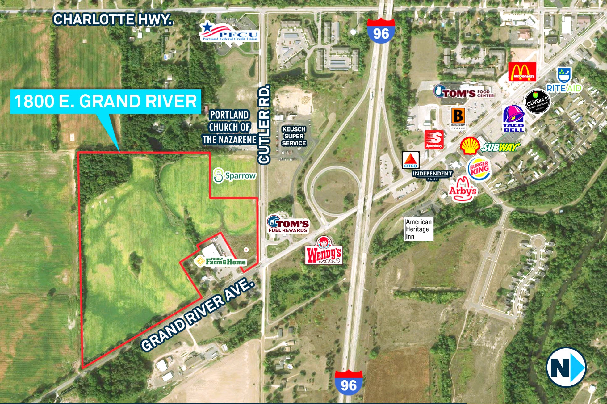 1800 E Grand River Ave, Portland, MI 48875