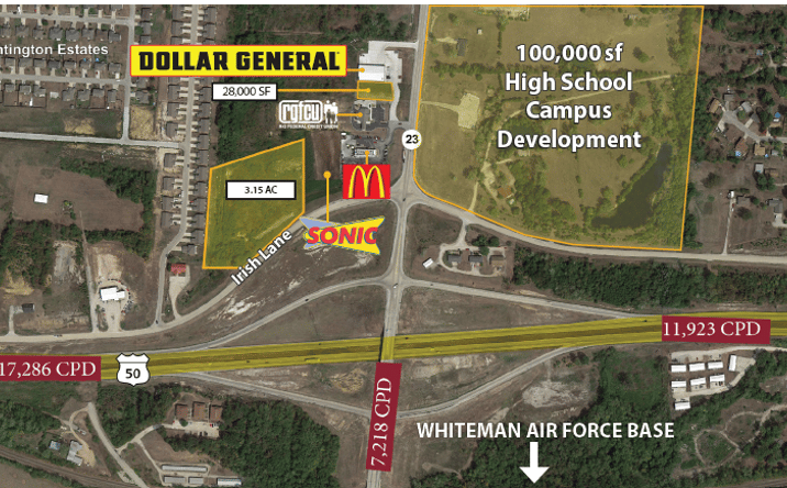 Pictures of Hospitality, Industrial, Land, Mixed Use, Retail property located at MO-23, Knob Noster, MO 65336 for sales - image #1