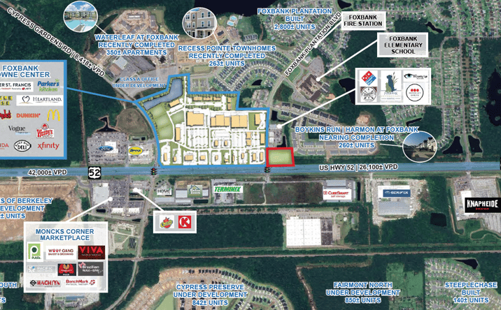 Pictures of Land property located at US Hwy 52 & Cypress Gardens Road, Moncks Corner, SC 29461 for sales - image #1