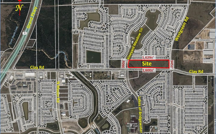 Pictures of Land property located at NEC Clay Rd @ Vineyard Meadow Trail, Katy, TX 77449 for sales - image #1