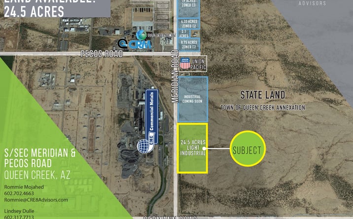 Pictures of Land property located at Meridian & Pecos Road, Queen Creek, AZ 85212 for sales - image #1
