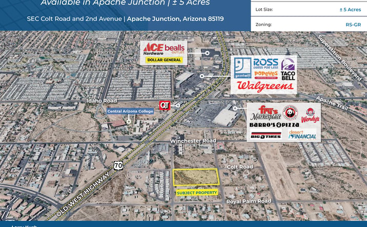 Pictures of Land property located at 2nd St, Apache Junction, AZ 85120 for sales - image #1