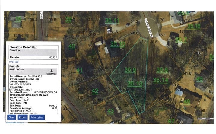 Pictures of Land property located at Lot 9 Thistledown Natchez, Natchez, MS 39120 for sales - image #1