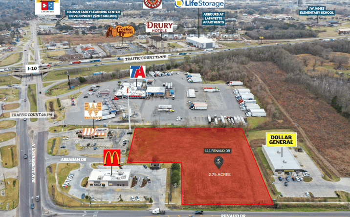 Pictures of Land property located at 111 Renaud Dr, Lafayette, LA 70507 for sales - image #1