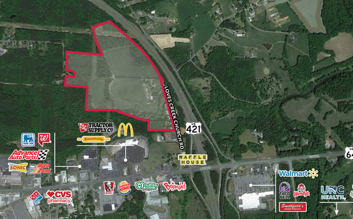 Pictures of Land property located at Loves Creek Church Road, Siler City, NC 27344 for sales - image #1
