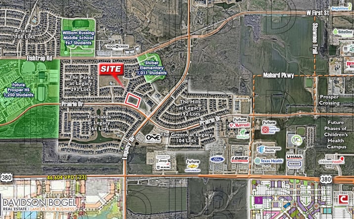 Pictures of Land property located at NWQ - Legacy Dr. & Prairie Dr, Prosper, TX 75078 for sales - image #1