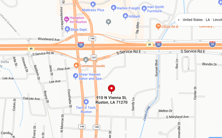 Pictures of Land property located at 910 N Vienna St, Ruston, LA 71270 for sales - image #1