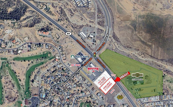 Pictures of Land property located at SWC of US 69 and Prescott Country Club Blvd, Prescott Valley, AZ 86327 for sales - image #1