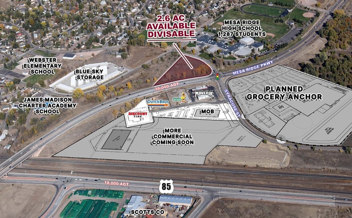 Pictures of Retail property located at Mesa Ridge Parkway and Syracuse Street, Colorado Springs, CO 80911 for sales - image #1