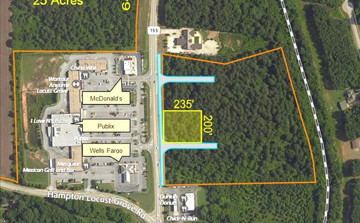 Pictures of Land property located at Highway 155 S (17.23 Acres), Locust Grove, GA 30248 for sales - image #1