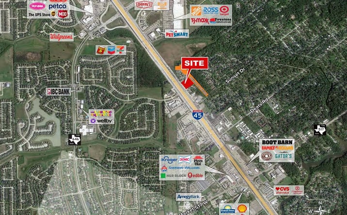 Pictures of Land property located at 2551 Gulf Fwy, Dickinson, TX 77539 for sales - image #1