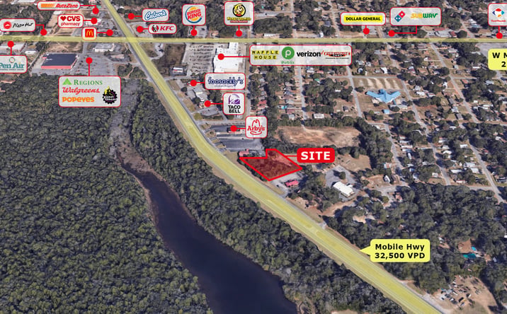 Pictures of Land property located at 5400 Mobile Hwy, Bellview, FL 32526 for sales - image #1