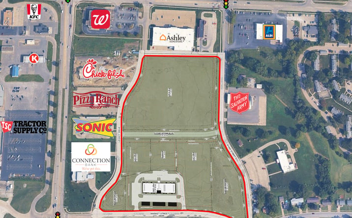 Pictures of Land, Multifamily, Retail property located at N Roosevelt Ave & E Agency St, Burlington, IA 52601 for sales - image #1