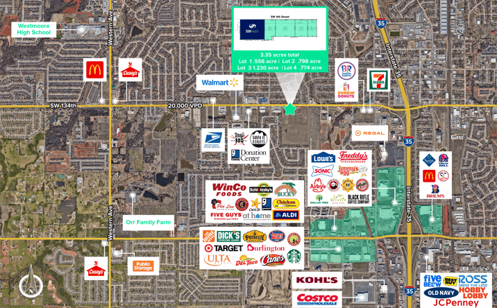 Pictures of Land, Retail, Office property located at 820 SW 4th Street, Moore, OK 73160 for sales - image #1