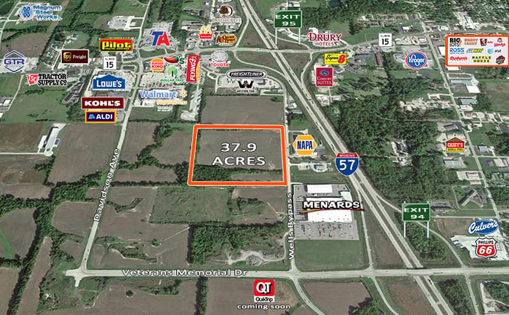 Pictures of Land property located at Wells Bypass, Mount Vernon, IL 62864 for sales - image #1