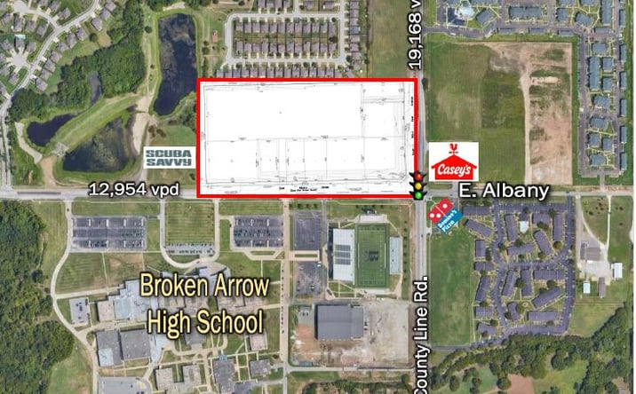 Pictures of Retail property located at NW/C Albany & 193rd E. Ave., Broken Arrow, OK 74012 for sales - image #1
