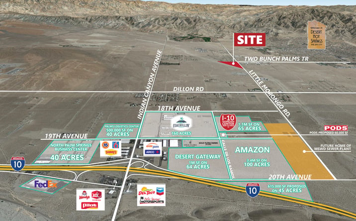Pictures of Land property located at SWC Little Morongo Rd & Two Bunch Palms Trail, Desert Hot Springs, CA 92240 for sales - image #1
