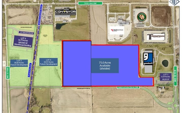Pictures of Land property located at Lot 1 Innovation Drive SW, Cedar Rapids, IA 52404 for sales - image #1