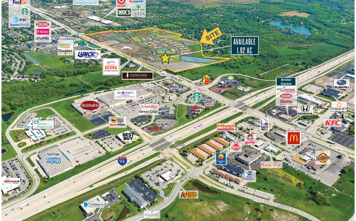 Pictures of Land property located at SWC of HIghway 50 and 104th Street, Pleasant Prairie, WI 53158 for sales - image #1