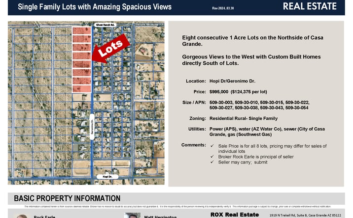 Pictures of Land property located at N Geronimo Dr, Casa Grande, AZ 85122 for sales - image #1