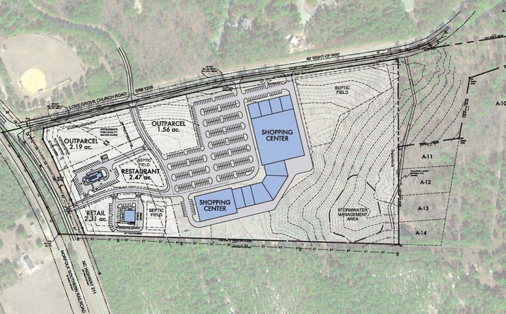 Pictures of Land, Mixed Use, Office, Retail property located at Nc Hwy. 211 and Love Grove Church Rd, Seven Lakes, NC 27376 for sales - image #1