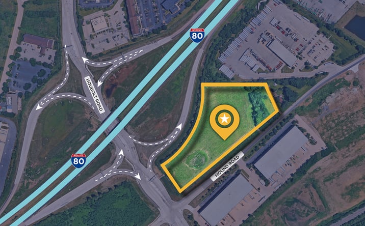 Pictures of Land property located at Mound Road - SEQ I-80 & Houbolt Road Interchange, Joliet, IL 60436 for sales - image #1