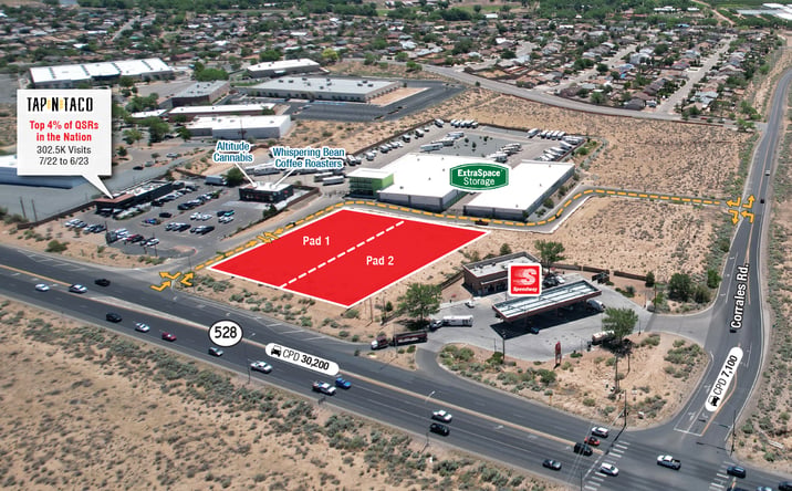 Pictures of Land property located at NEQ Hwy 528 & Corrales Rd. NE Retail, Rio Rancho, NM 87144 for sales - image #1