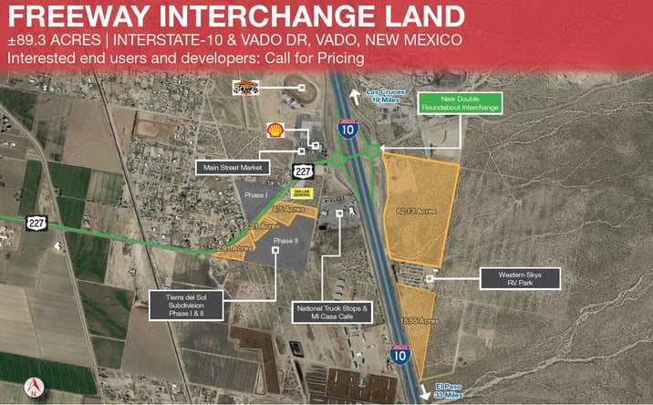 Pictures of Retail, Industrial, Land property located at ±89.3 AC I-10 & Vado Dr (Hwy 227), Vado, NM 88072 for sales - image #1