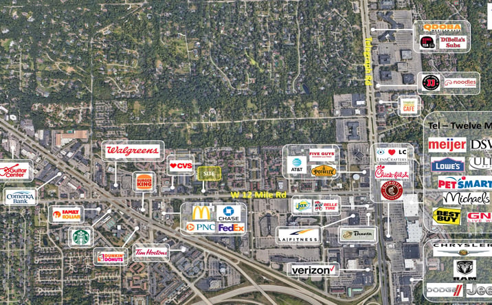 Pictures of Land property located at 25810 W 12 Mile Rd, Southfield, MI 48033 for sales - image #1