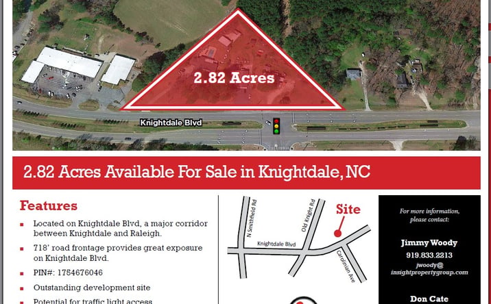 Pictures of Land property located at 7701 Knightdale Blvd, Knightdale, NC 27545 for sales - image #1