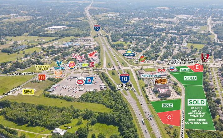 Pictures of Land property located at N University Ave and I-10, Lafayette, LA 70506 for sales - image #1