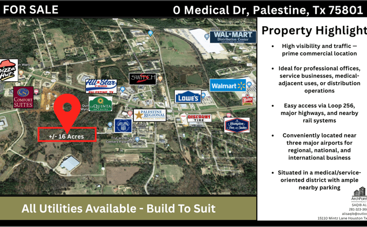 Pictures of Land property located at 300 Medical Dr, Palestine, TX 75801 for sales - image #1