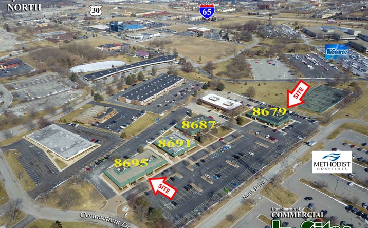 Pictures of Office property located at 8695 & 8679 Connecticut Street, Merrillville, IN 46410 for sales - image #1