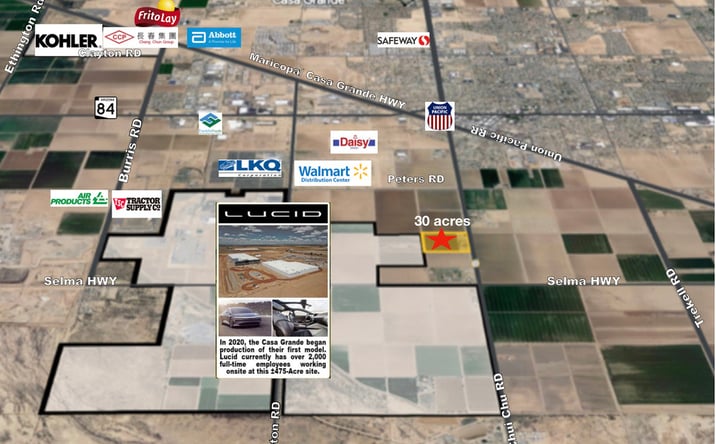 Pictures of Land property located at 30 acres Industrial Land on Chui Chu RD, Casa Grande, AZ 85193 for sales - image #1