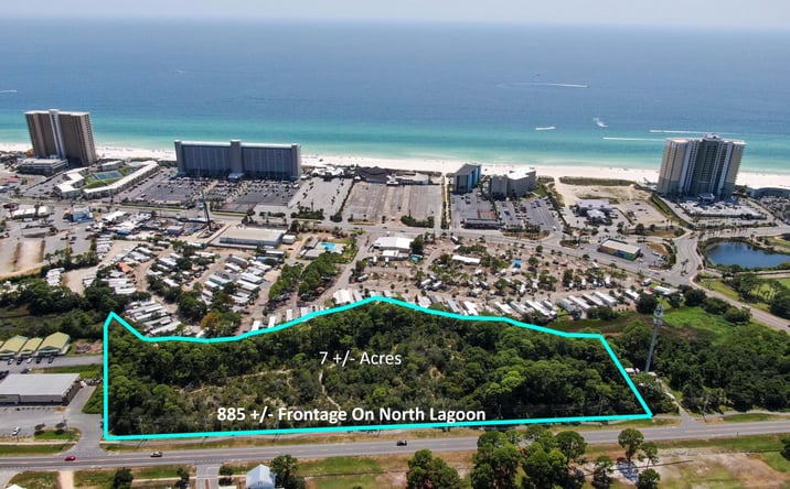 Pictures of Land, Hospitality, Multifamily property located at 9129 N Lagoon Drive, Panama City Beach, FL 32408 for sales - image #1