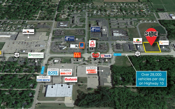 Pictures of Land property located at US-10, Stevens Point, WI 54482 for sales - image #1
