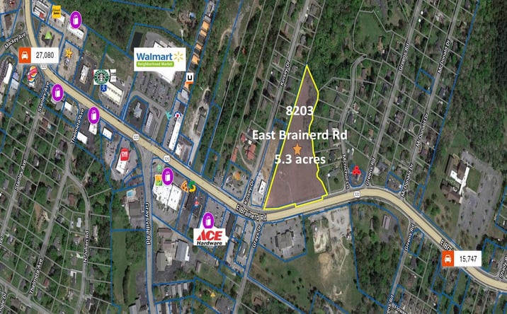 Pictures of Land property located at 8203 E Brainerd Rd, Chattanooga, TN 37421 for sales - image #1