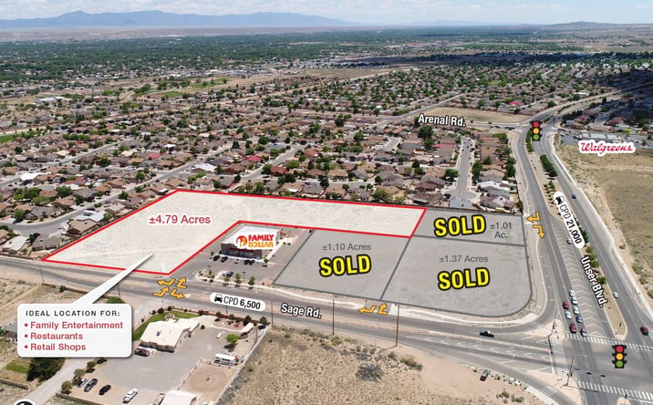 Pictures of Retail, Land property located at NEC Sage and Unser, Albuquerque, NM 87121 for sales - image #1