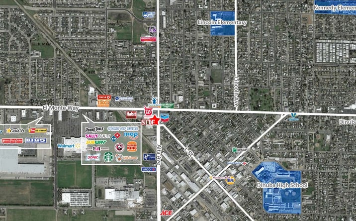 Pictures of Retail property located at SWQ Alta Avenue & El Monte Way, Dinuba, CA 93618 for sales - image #1