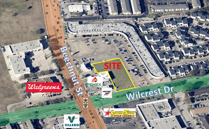 Pictures of Land property located at 8200 Wilcrest Dr, Houston, TX 77072 for sales - image #1