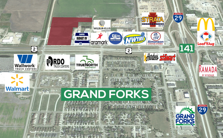 Pictures of Land property located at 5450 Gateway Drive, Grand Forks, ND 58203, 5370 Myron Avenue Lot 3, Grand Forks, ND 58203, 1530 N 55th Street Lot 1, Grand Forks, ND 58203, 5380 Myron Avenue Lot 2, Grand Forks, ND 58203 for sales - image #1