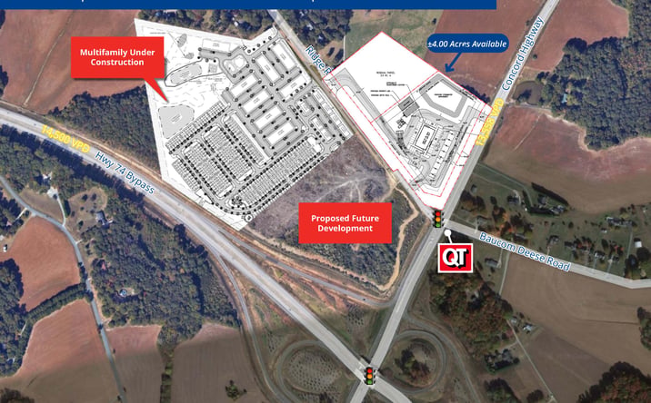 Pictures of Land property located at Monroe Hwy 74, Monroe, NC 28110 for sales - image #1