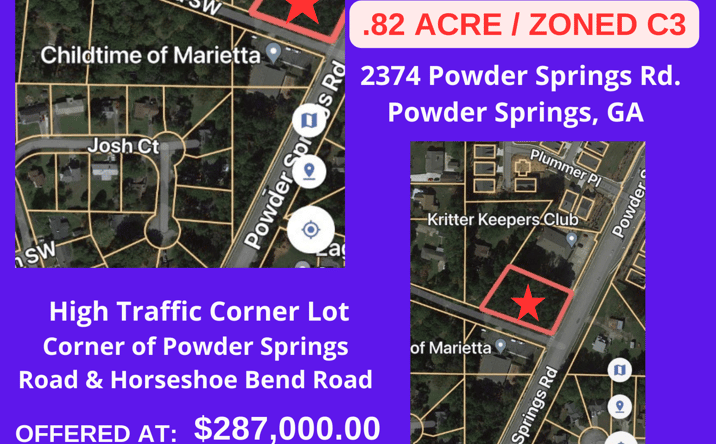 Pictures of Land property located at 2374 Powder Springs Rd SW, Marietta, GA 30064 for sales - image #1