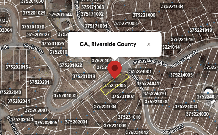 Pictures of Land property located at 17635 Sunnyslope Ave, Lake Elsinore, CA 92530 for sales - image #1
