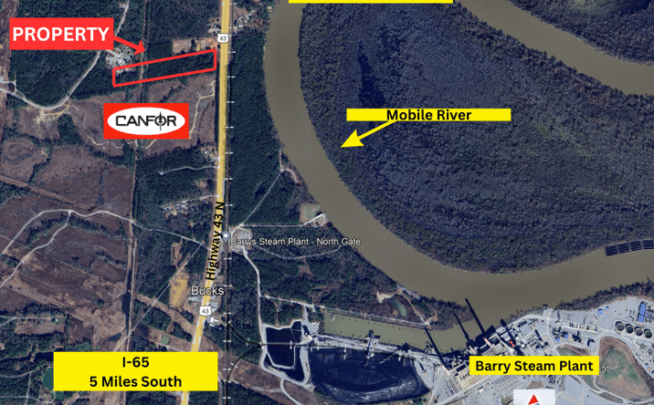 Pictures of Land property located at US-43, Bucks, AL 36512 for sales - image #1