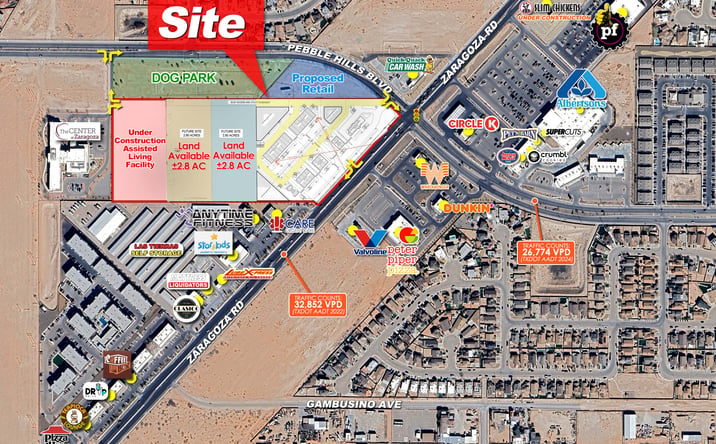 Pictures of Land property located at Swc Zaragoza & Pebble Hills, El Paso, TX 79938 for sales - image #1