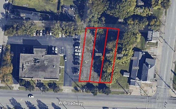 Pictures of Land property located at 2209,2211,2213,2215 W Broadway, Louisville, KY 40211 for sales - image #1